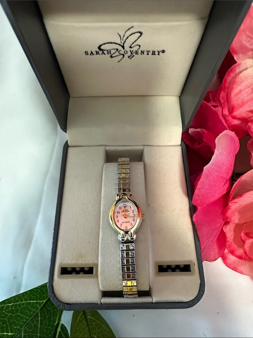Sarah Coventry Two-Tone Bracelet Watch